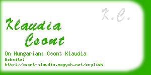 klaudia csont business card